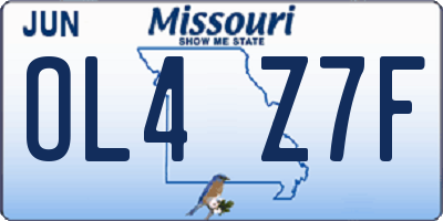 MO license plate OL4Z7F