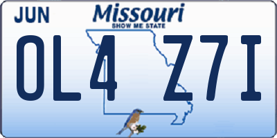 MO license plate OL4Z7I