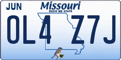 MO license plate OL4Z7J