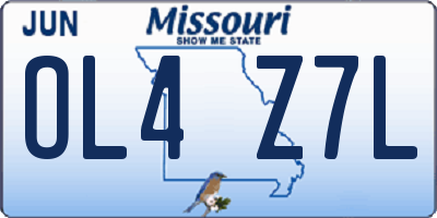 MO license plate OL4Z7L