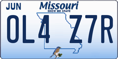 MO license plate OL4Z7R