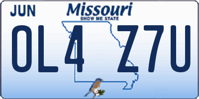 MO license plate OL4Z7U