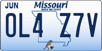 MO license plate OL4Z7V