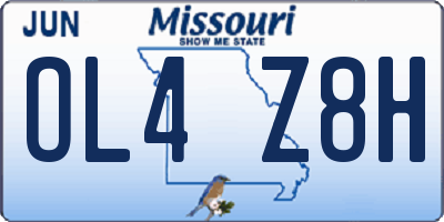 MO license plate OL4Z8H