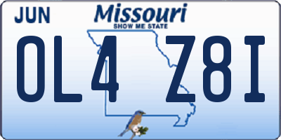 MO license plate OL4Z8I