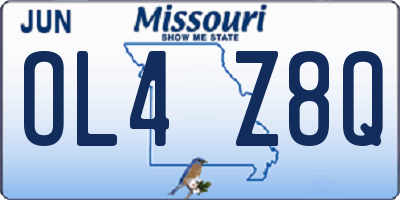 MO license plate OL4Z8Q