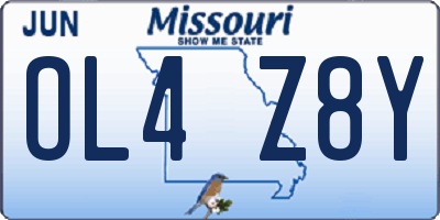 MO license plate OL4Z8Y