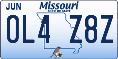 MO license plate OL4Z8Z