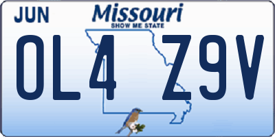 MO license plate OL4Z9V
