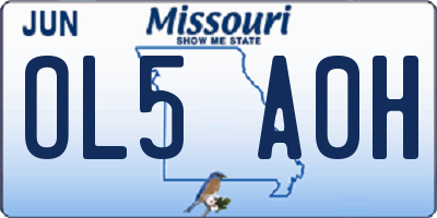 MO license plate OL5A0H