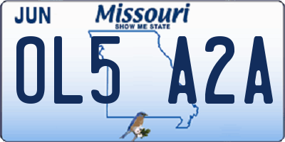 MO license plate OL5A2A