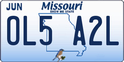MO license plate OL5A2L
