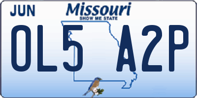 MO license plate OL5A2P
