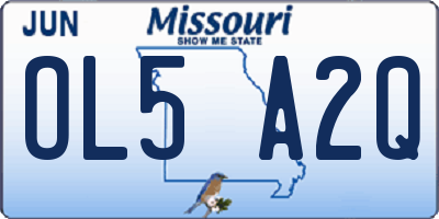 MO license plate OL5A2Q