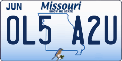 MO license plate OL5A2U