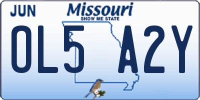 MO license plate OL5A2Y