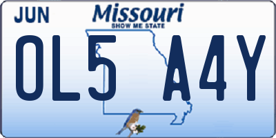 MO license plate OL5A4Y