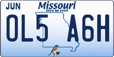MO license plate OL5A6H