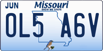 MO license plate OL5A6V