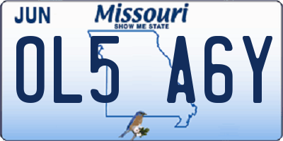 MO license plate OL5A6Y