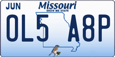 MO license plate OL5A8P