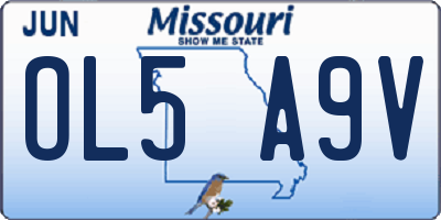MO license plate OL5A9V