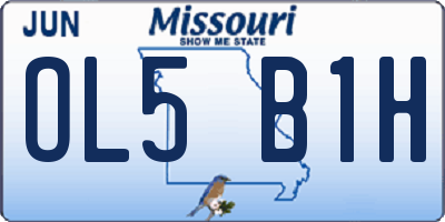 MO license plate OL5B1H