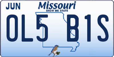 MO license plate OL5B1S