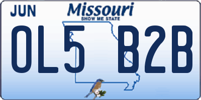 MO license plate OL5B2B