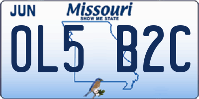 MO license plate OL5B2C