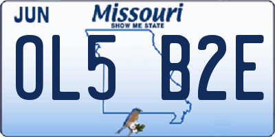 MO license plate OL5B2E