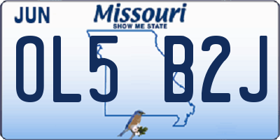 MO license plate OL5B2J