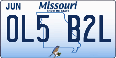 MO license plate OL5B2L