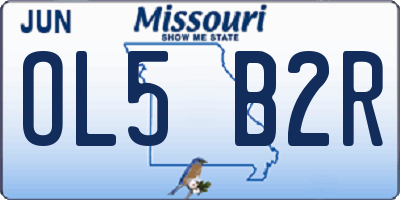 MO license plate OL5B2R