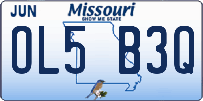 MO license plate OL5B3Q