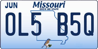MO license plate OL5B5Q