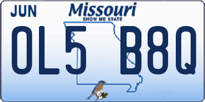 MO license plate OL5B8Q