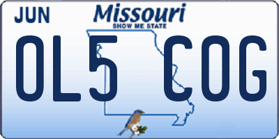 MO license plate OL5C0G