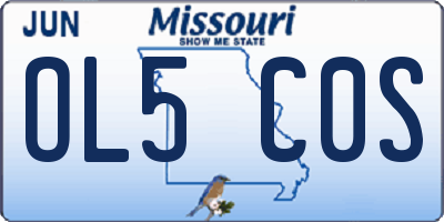 MO license plate OL5C0S