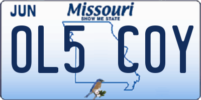 MO license plate OL5C0Y