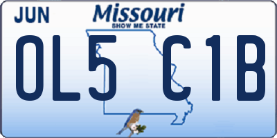 MO license plate OL5C1B