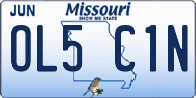 MO license plate OL5C1N