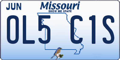 MO license plate OL5C1S