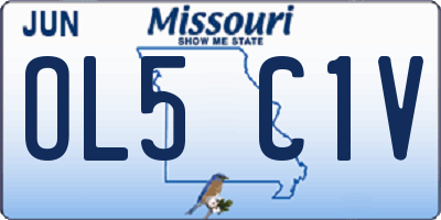 MO license plate OL5C1V