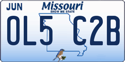 MO license plate OL5C2B