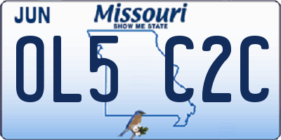 MO license plate OL5C2C