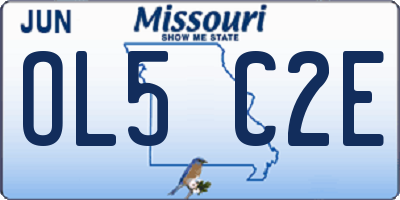 MO license plate OL5C2E