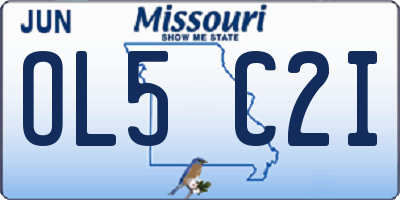 MO license plate OL5C2I