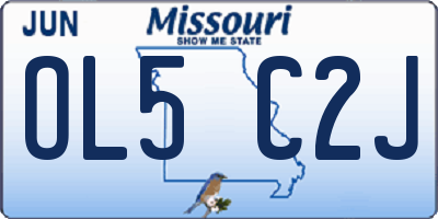 MO license plate OL5C2J