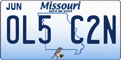 MO license plate OL5C2N